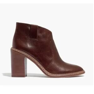 Madewell Rivet & Thread Ankle Boots Intense Brown Leather 9 NIB Limited Edition